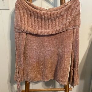 LC Lauren Conrad Off-Shoulder Sweater - Dusty Rose
